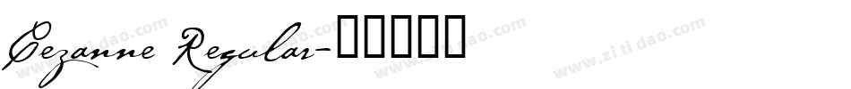 Cezanne Regular字体转换